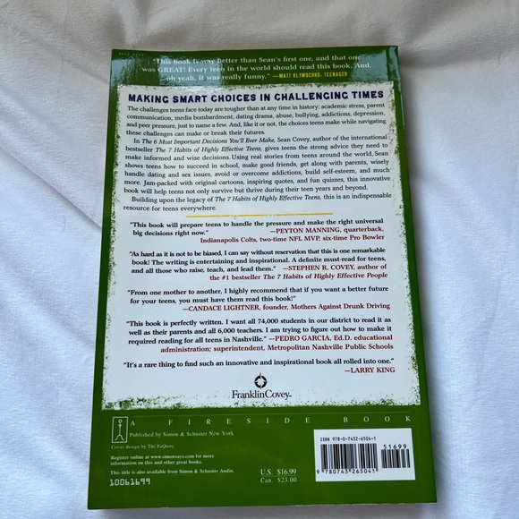 THE 6 MOST IMPORTANT DECISIONS YOU’LL EVER MAKE BY SEAN COVEY - Picture 2 of 2